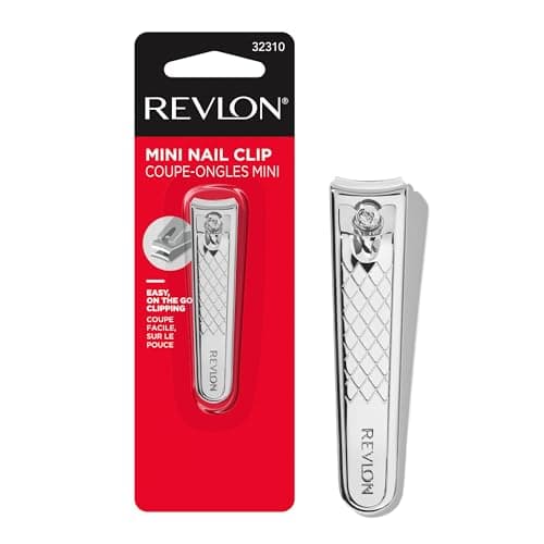 Best Nail Clippers #10 from REVLON Revlon Compact Nail Clipper, Small Mini Design, Perfect for Travel, Use to Trim Fingernails and Toenails, Stainless Steel, 1 Count