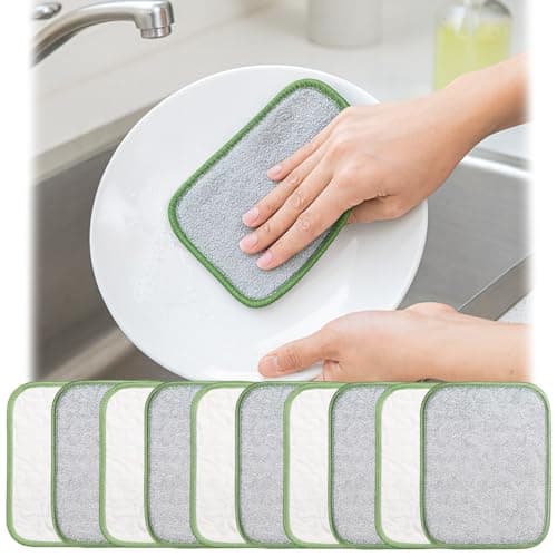 Best Cleaning Supplies #6 from POZHDA POZHDA 10 PCS Non Scratch Wire Dishcloth, Multipurpose Wire Dishwashing Rags, Double-Sided Non Scratch Wire Dish Cloth for Kitchen, 4.7 x 6.2 Inches