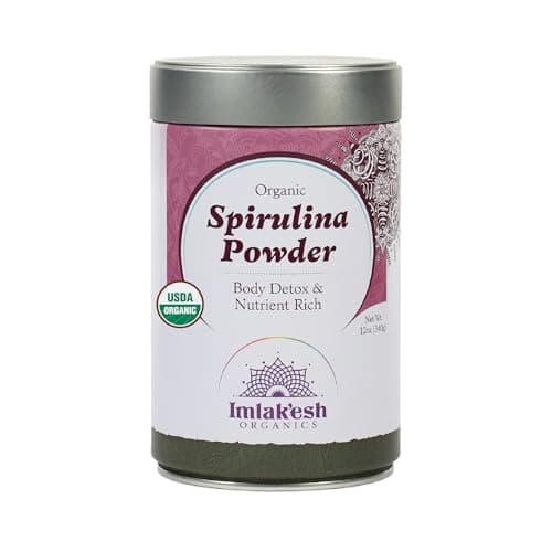 Best Spirulina Powders #2 from Imlak'esh Organics Imlakesh Organics Spirulina, Powder (12oz Metal Jar)