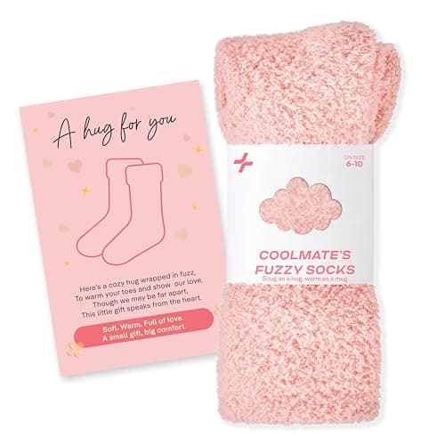 Best Pink Fuzzy Socks #1 from CoolMate CoolMate GLOBAL Fuzzy Socks for Women Gift Box, Cozy, Soft, Comfy & Cloud-Like Socks, Plush, Durable for Spa, Home (Blush Pink)