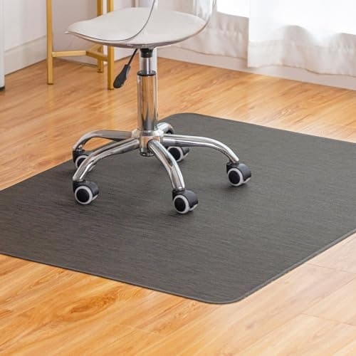 Best Office Chair Mats #10 from BARoyal Baroyal Office Chair Mat for Hardwood Floor Under Desk Computer Rolling Chair Mat for Wood/Tile Floor Non-Slip Heavy Duty Desk Rug PVC Plastic Hard Floor Protector 36" x 48" (Espresso)