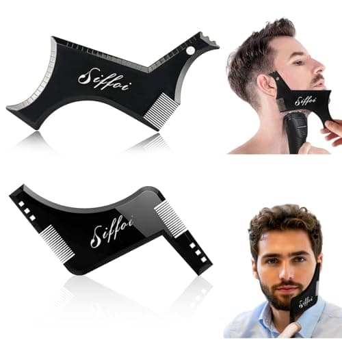 Best Beard Shaping Tools #10 from SIFFOI Siffoi 2PCS Men's Beard Shaping Styling Tool Set with Comb, 2025 Version Precision Edging for Jaw, Cheek & Neck Lines, Works with All Beard Razors & Trimmers (Large Size)