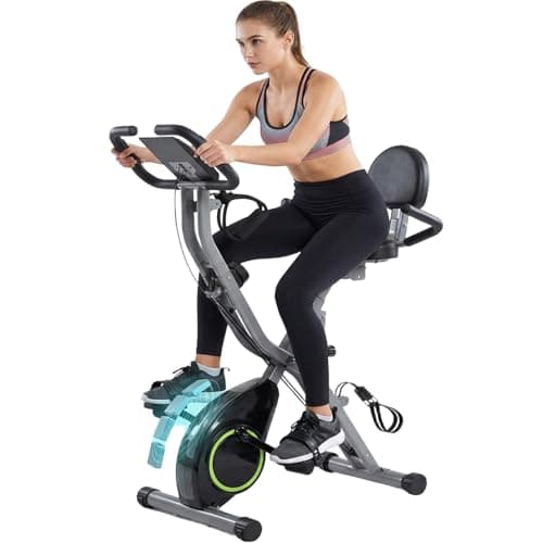 Best Exercise Bikes #7 from USLIM Foldable Exercise Bike Stationary Bikes for Home, 5 IN 1 Indoor Workout Bike, with 16-Level Quiet Magnetic Resistance, 6.6 LBS Flywheel and 300LBS Capacity, 2025 Designed 817 X-bike