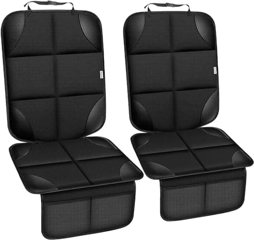 Best Car Seat Protectors #5 from Meolsaek Meolsaek Car Seat Protector for Child Car Seat, Durable 600D Fabric Waterproof Car Seat Cover with Thick Pad Non-Slip Backing (No Imprints) (2 pcs -Black)