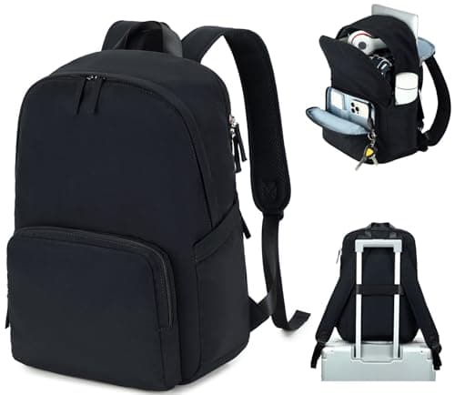 Best Black Backpacks #8 from BTOOP BTOOP Backpack for School Girls Teens Lightweight College Bookbag Casual Work Travel Laptop Backpack for Women Water Resistant Black Backpacks(Black)