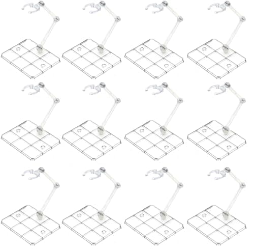 Best Figure Stands #9 from Takelablaze Takelablaze Action Figure Stand Assembly Action Figure Display Holder Base Universal Humanoid Model Support Display Stand Compatible with HG RG SD SHF Gundam 1/144 Toy, 12PCS