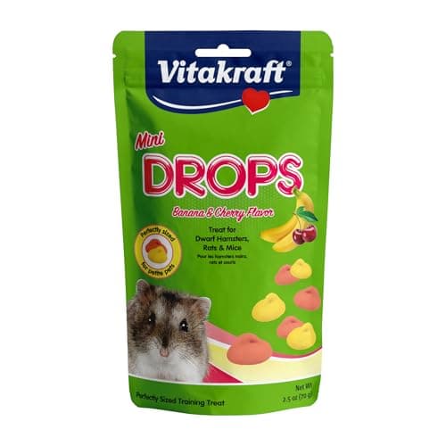 Best Hamster Balls #2 from Vitakraft Vitakraft Mini Drops Cherry Banana Treats for Hamsters Rats Mice and Small Pets - Wholesome Small Animal Snacks with Real Fruit Flavor and Nutrient-Rich Goodness - 2.5 Ounce Pack