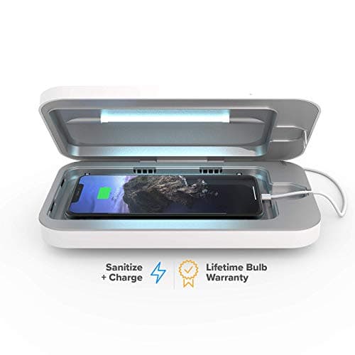 Best UV-C Light Sanitizers #8 from PhoneSoap PhoneSoap 3 UV Cell Phone Sanitizer & Dual Universal Cell Phone Charger Box | Patented & Clinically Proven 360-Degree UV-C Light Sanitizer | Disinfects and Charges All Phones (White)