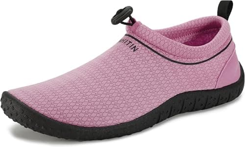Best Water Shoes for Women #6 from WHITIN WHITIN Water Shoes for Women Aqua Barefoot Swim Sneakers Beach Minimalist Size 8 Zero Drop Outdoor Surf Boating Kayak Sand Walking Socks Pink 39