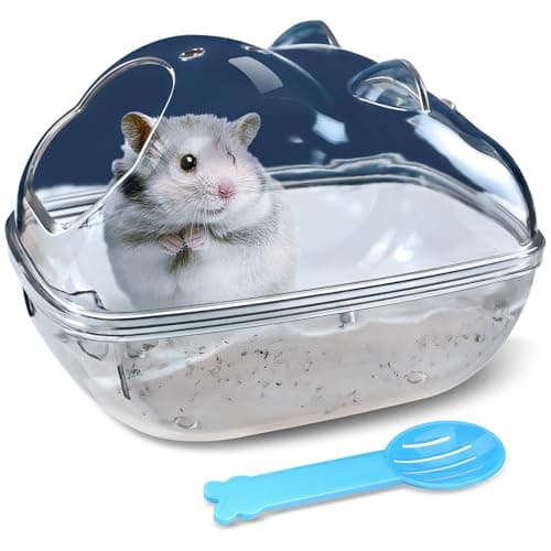 Best Hamster Sand Bath Containers #6 from lazYYzal lazYYzal Hamster Bathtub,Hamster Bathroom,Small Animal Habitat Décor,Sand Bath Container Transparent Beds,Hamster Bed,Ice Bathtub,Sleep Pad Nest,Sand Bath Box for Small Pet Animals Cage Accessories(S)