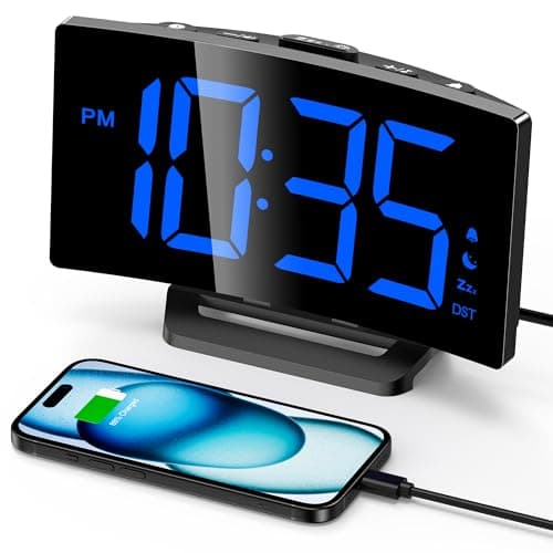 Best Digital Alarm Clocks #10 from GOLOZA GOLOZA Upgraded Digital Alarm Clock for Bedrooms, Digital Clock with Customizable Night Mode, 5 Levels Brightness+Off, 2 Volume, 3 Alarm Tones, Snooze, USB Charging Port, Power-Off Memory, 12/24H/DST