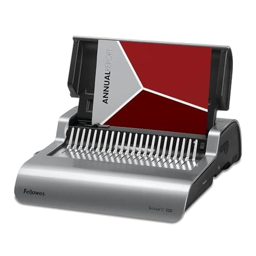 Best Binding Machines #8 from Fellowes Fellowes 5216901 Quasar 500 Electric Comb Binding System, 16 7/8 x 15 3/8 x 5 1/8, Metallic Gray
