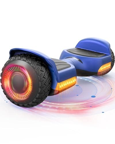 Best Hoverboards for Kids #2 from Gyroor Gyroor Self Balancing Scooter New G13 All Terrain Balancing Scooter with LED Lights & 500W Motor, Self Balancing Off Road with Bluetooth for Kids ages 6-12 and Adults-Blue