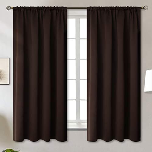 Best Brown Window Curtains #7 from BGment BGment Brown Blackout Curtains 63 Inches Long for Bedroom - Thermal Insulated Window Drapes with Rod Pocket Room Darkening for Living Room, 42 x 63 Inch, 2 Panels