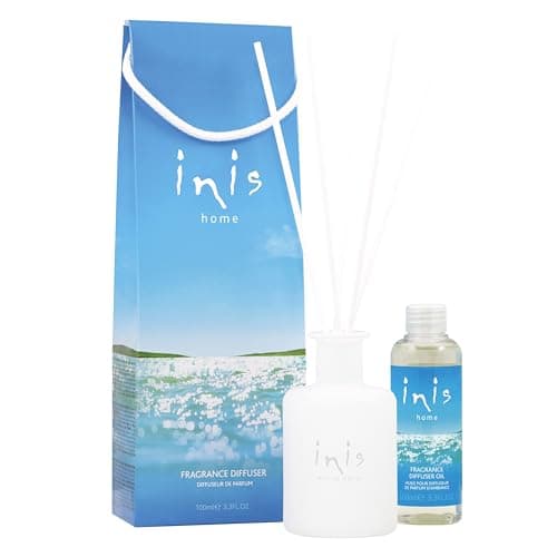 Best Reed Diffuser Sets #9 from Inis the Energy of the Sea Inis the Energy of the Sea Reed Diffuser Set - Oil Diffuser - Ocean Fresh Fragrance for Home - Includes Fiber Reed Sticks, Fragrance Oil & Glass Bottle