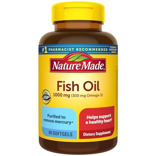 Best Fish Oil Capsules #8 from Nature Made Nature Made Fish Oil Omega 3 Supplements, 1000 mg Softgels, Omega 3 Fish Oil for Healthy Heart Support, 90 Softgels, 45 Day Supply