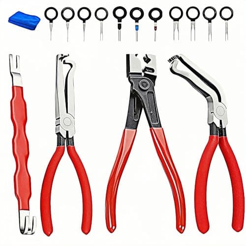 Best Electrical Disconnect Pliers #9 from Shrandi Shrandi 6PCS Automotive Electrical Disconnect Pliers Set, Depinning Tool for Electrical Terminal & Hose Clip Removal,Professional Automotive Electrical Clip Removal