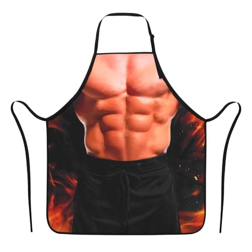 Best Funny Gifts for Men #9 from XLSXEXCL XLSXEXCL Funny Creative Aprons for Men, Novelty Grilling Aprons, Guy BBQ Costume, Kitchen Apron Chef Party Gag Gifts for Cooking, Grilling, Baking, BBQ, Costume Party