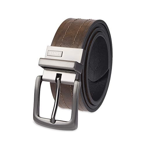 Best Belts for Jeans #5 from Levi's Levi's Men's Reversible Casual Jeans Belt, Brown/Black 1, Small (30-32)