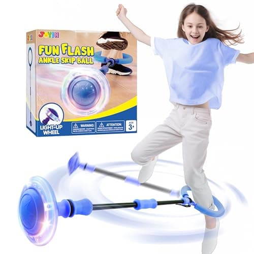 Best Ankle Skip Balls #1 from JOYIN JOYIN Blue Ankle Skip Ball with Flashing Lights, Toy for Kids Indoor & Outdoor, Flashing Swing Ball Foldable Sports Toy, Birthday Gifts for Kids 3 4 5 +