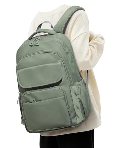 Best Green Backpacks #1 from VENATIN VENATIN School Backpack for Girls, Water Resistant Backpacks for Girls 15.6 Laptop Multifunction Casual Daypack, Basic College Backpack School Bookbag Mochilas Escolares para Niñas, Green