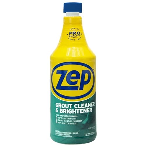 Best Building Supplies #10 from Zep Zep Grout Cleaner and Brightener - 32 Ounce (1 Bottle) - ZU104632 - Deep Cleaning Formula Removes Old Stains From Grout
