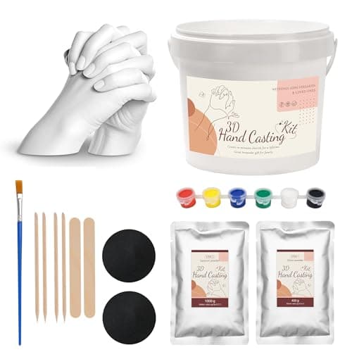 Best Hand Casting Kits #3 from Plateau ELK Hand Casting Kit, Anniversary Couples Gifts Casting Kit,Hand Mold Kit Couple with Base, Hand Mold Kit Couples, Couple 1 Year Anniversary, Bridal Shower, Wedding Gifts Plaster Hand Mold Casting Kits