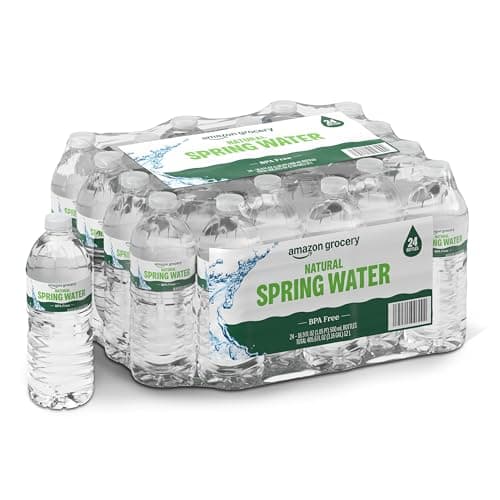 Best Spring Waters #5 from Amazon Grocery Amazon Grocery, Natural Spring Water, 16.9 Fl Oz (Pack of 24)