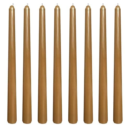 Best Brown Candles #2 from Glowsphere 8 Pack 10 Inch Brown Taper Candle Set, 7/8 Inch Unscented Driples Candlesticks for Home Decoration, 6-7 Hours Burn
