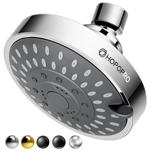 Best Showerheads #7 from HOPOPRO HOPOPRO 5-Mode High Pressure Shower Head - The Washington Post, NBC News, Today TV Show Recommended - High Flow Fixed Showerheads (4 Inch Chrome)
