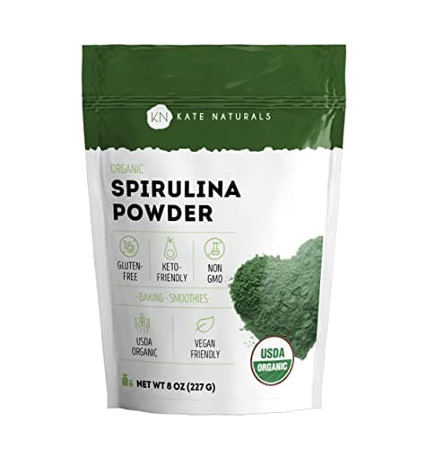 Best Spirulina Powders #4 from Kate Naturals Kate Naturals Organic Spirulina Powder for Immune Support and Antioxidants. Nutrient Dense Superfood Supplement (8 oz, USDA Certified, Non-GMO, Gluten- Free)