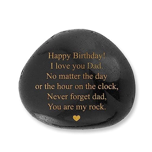 Best Birthday Gifts for Father #2 from VELENTI VELENTI Dad Birthday Gifts Decorative Stones - You are My Rock Engraved Decorative Accessories - Heartwarming Birthday Gift for Dad - Happy Birthday Dads Gift from Son, Daughter