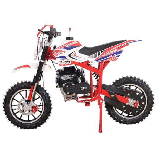 Best Dirt Bikes for Kids #1 from X-PRO X-PRO Cyclone 40cc 4-Stroke Kids Dirt Bike Mini Pit Bike Dirt Bikes Motorcycle Gas Power Bike Off Road with Security Speed Governor (Red)