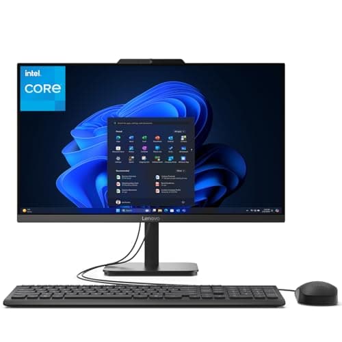 Best Desktop Computers #6 from Lenovo Lenovo 24 All-in-One Desktop Computer for Home Office, 16GB DDR4 RAM, 512GB PCIe SSD, Intel Processor, 23.8" FHD AIO, WiFi 6, BT 5.2, RJ-45, HDMI, Keyboard and Mouse, Windows 11 Home