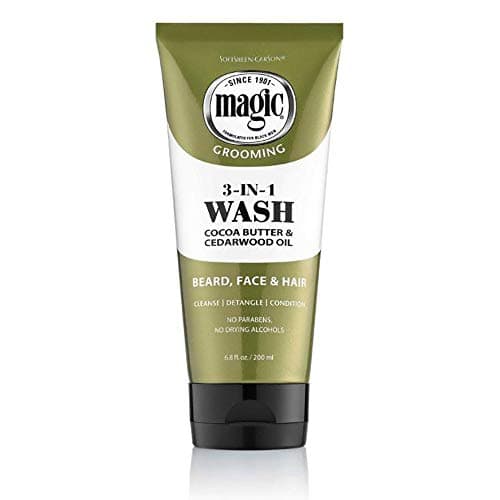 Best Beard Washes #7 from SoftSheen SoftSheen-Carson Magic Beard Wash 3 In 1 Cleanses and Conditions for Face, Beard and Hair, With Cocoa Butter and Shea Butter, 6.8 fluid ounces