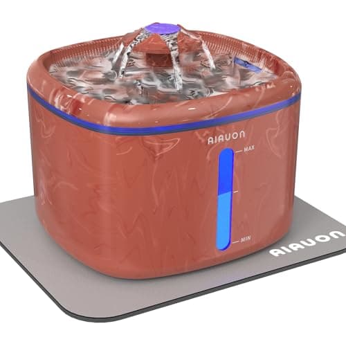 Best Cat Water Fountains with Triple Filtration #7 from Ksuefao 84oz/2.5L Automatic Cat Water Fountain, Quiet Circulating Pet Water Dispenser with 2 Replacement Filters & Triple Filtration System - for Cats, Dogs, Multiple Pets, Indoor Use-TWCP01