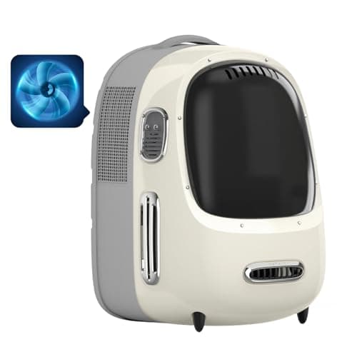 Best Portable Pet Carrier Backpackы with Ventilation #3 from PETKIT PETKIT Cat Backpack Carrier with Inbuilt Fan & Light, Airline-Approved Pet Backpack Bubble for Kitty Small Dog, Detachable Dog Backpack with Padded Strap for Travel, Hiking, Walking & Outdoor