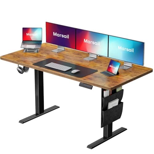Best Standing Desks #10 from Marsail Marsail 55x24 Electric Standing Desk - Adjustable Height Computer Desk with Memory Presets, Storage Bag & Cable Management for Home Office & Gaming Workstations