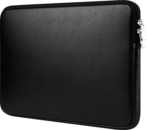 Best Laptop Bags for Air Travel #2 from CCPK CCPK 13" Laptop Sleeve Cover Compatible with New MacBook Pro M1 Chip A2338 Mac Air 13 Inch 2020 Accessories A2337 A2289 A1989 A1932 2018 2019 13.3 Inch Waterproof Carrying Case Bag PU Leather, Black