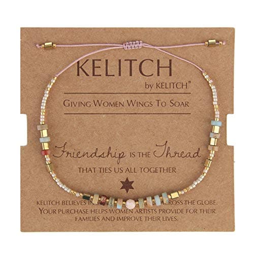 Best Handmade Bracelets #7 from KELITCH KELITCH Women Strand Bracelets Seed Beaded Bracelets Thin Rope Friendship Bracelets Handmade Jewelry