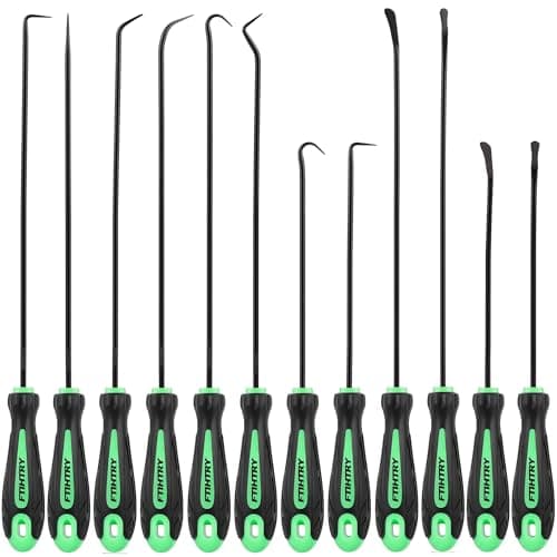 Best Automotive Tools #3 from FTIHTRY FTIHTRY 12-Piece Pick and Hook Tools Set, Pick Tool Set Car Auto Oil Seal/O-Ring Seal Gasket Pick Hooks Puller Remove, Long and Mini Pick Tool Set