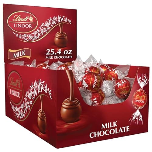Best Lindt Chocolates #4 from Lindt Lindt LINDOR Dark Chocolate Candy Truffles, Dark Chocolate with Smooth, Melting Truffle Center, 25.4 oz., 60 Count