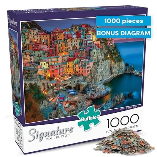 Best Puzzle for Adults #3 from Buffalo Games Buffalo Games - Cinque Terre 1000 Piece Puzzle for Adults - Jigsaw Puzzles - Challenging Italy Coastal Scene with Poster - Peter Stewart Photography