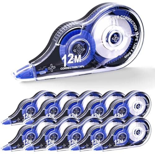 Best Correction Tapes #7 from Sifniea Correction Tape, 10 Pack Correction Tape Easy To Use Applicator for Instant Corrections, 39 ft Each for Study Supplies and Office Products (Blue)