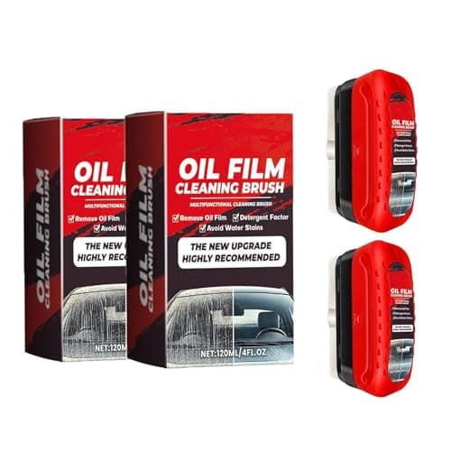 Best Oil Film Cleaning Brushes #5 from Lafoxla 2pack Automotive Oil Film Cleaning Brush New Glass Coating for Windshield Glass Oil Film Remover, Strong Front Windshield Remover for Windshield Improves Clarity and Visibility