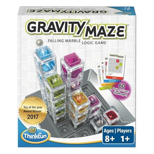 Best Birthday Gifts for Boys #4 from ThinkFun ThinkFun Gravity Maze - Falling Marble Logic Game - Challenging STEM Toy for Kids 8-12 - Gravity Marble Maze - Brain-Building Fun - Educational Gift - Boosts Critical Thinking & Problem Solving