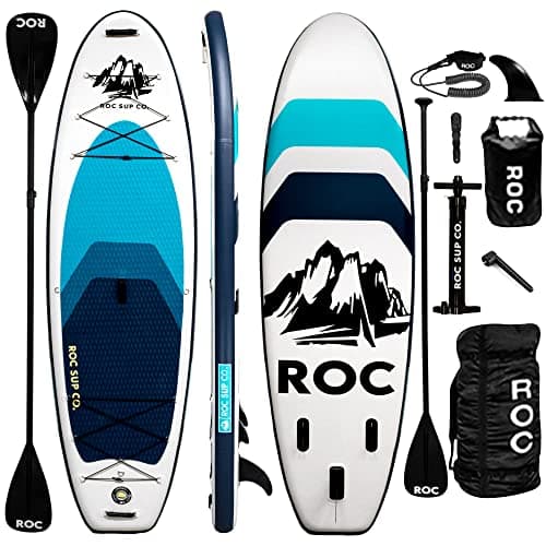 Best Paddle Boards #6 from Roc Roc Paddle Boards 10 ft 6 in Inflatable SUP, 350lbs Weight Capacity, Wide Stable Design, Premium Accessories, 3 YEAR WARRANTY, USA Owned Brand, Royal