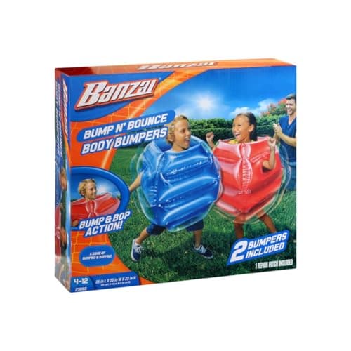 Best Outdoor Games for Kids #10 from BANZAI BANZAI: Bump N' Bounce Body Bumpers, A Game of Bumping & Bopping, 2 Bumpers Included in Red & Blue, Fun & Safe Cushion Inflatable Surface, For Ages 4 and up
