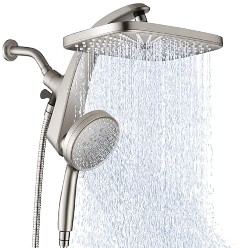 Best Showerheads #4 from BOZYBO High Pressure Rain Shower Head: Upgrade Shower Heads with Handheld Spray Combo with Fixed Showerhead and 10 Sprays Handheld Shower Head, Detachable Showerheads Built-in Magnetic Docking and Power Jets