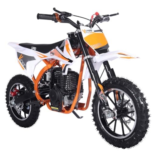 Best Dirt Bikes for Kids #2 from X-PRO X-PRO Victor 40 Mini Dirt Bike, Gas Power 4 Stroke Dirt Bike! 40CC Pit Bike, Pull Start, 10" Wheels! (Orange)